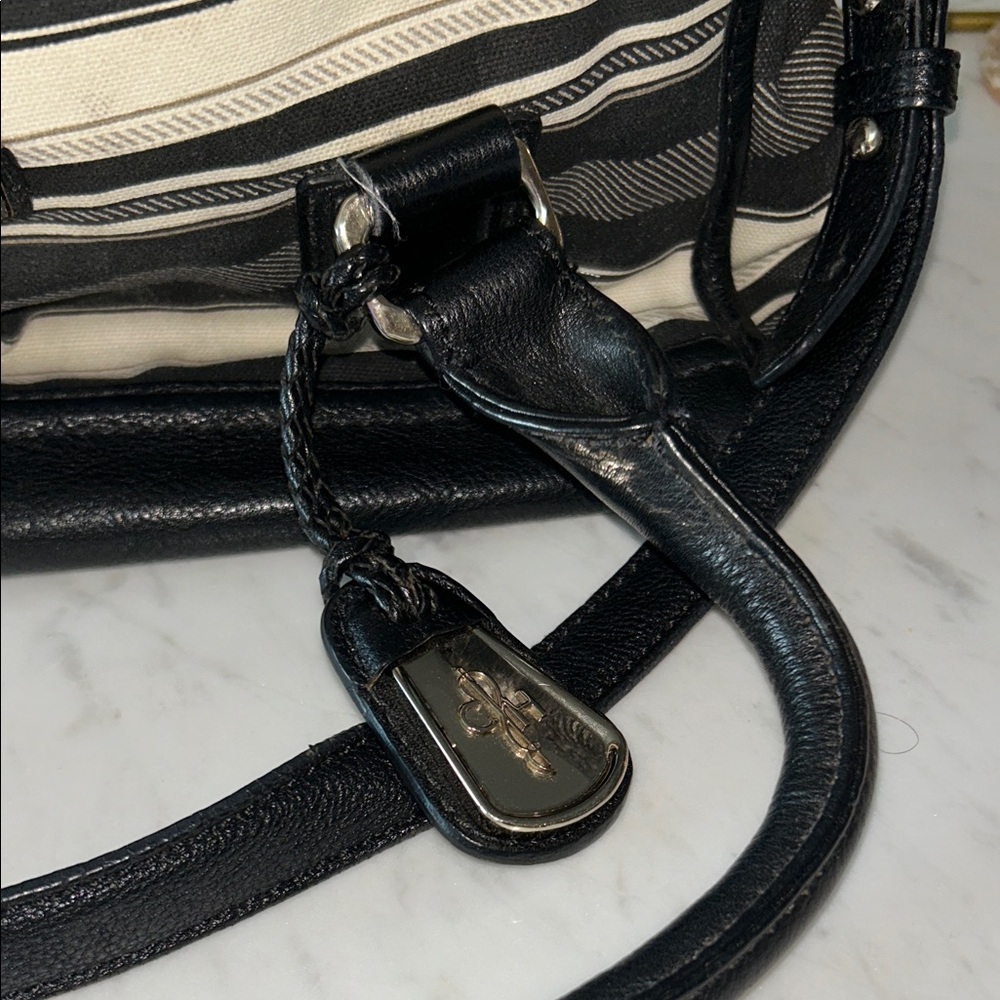 Black and Cream Striped Women's Purse Cole Haan - Picture 6 of 8